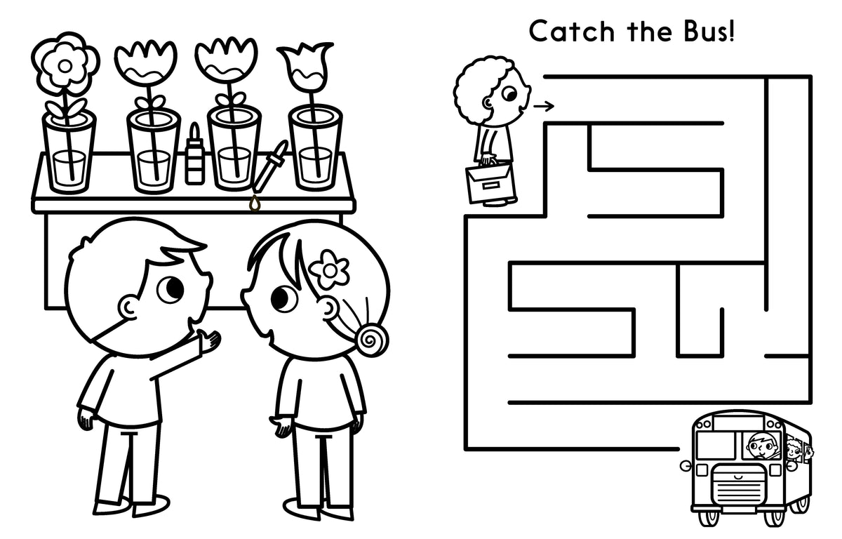 My Busy School Coloring Book interior 3 (ISBN 9781664341241)