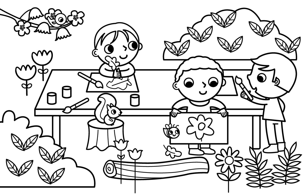 My Busy School Coloring Book interior 4 (ISBN 9781664341241)