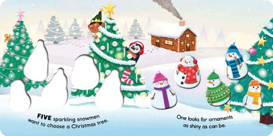 Five Sparkling Snowmen US - Board book