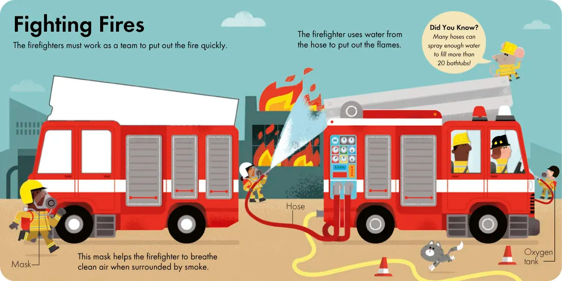 How It Works: Fire Truck US - Board book