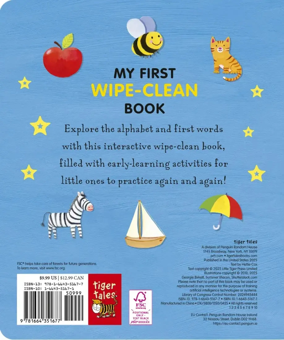 A is for Apple Wipe-Clean US - Board book