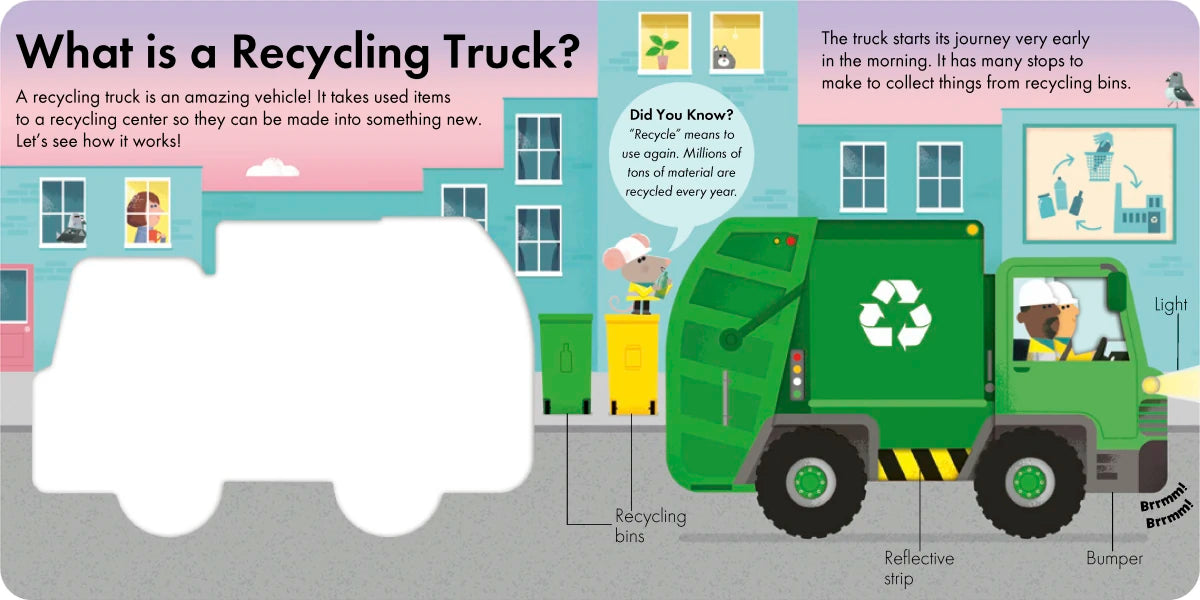 How It Works: Recycling Truck US - Board book