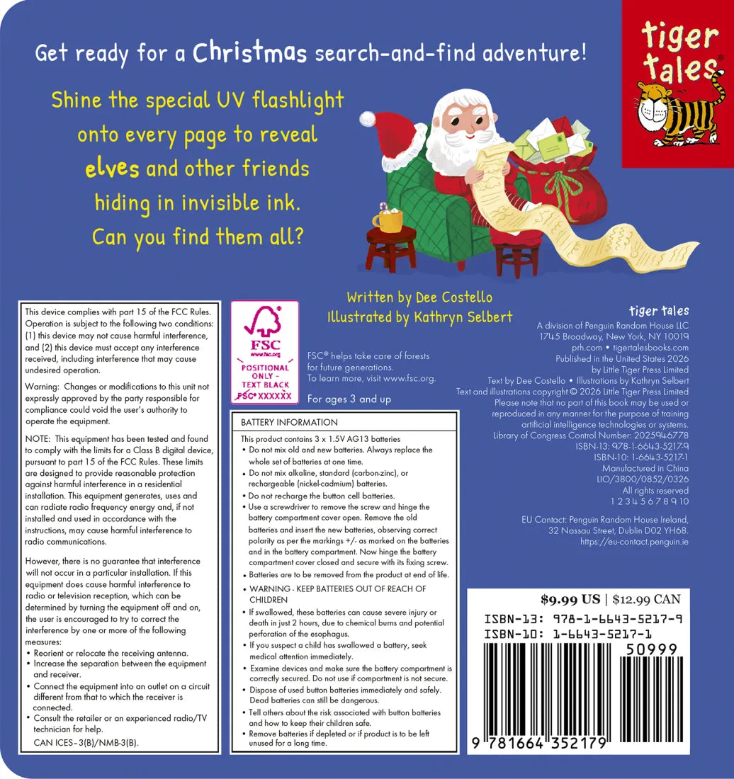 Magic Flashlight: Santa Surprise US - Board book