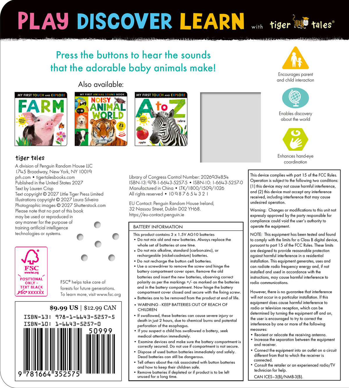 Baby Animals: My First Listen and Learn interior 3 (ISBN 9781664352575)