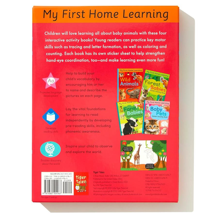 Baby Animals: 4 Activity Book Boxed Set with Stickers