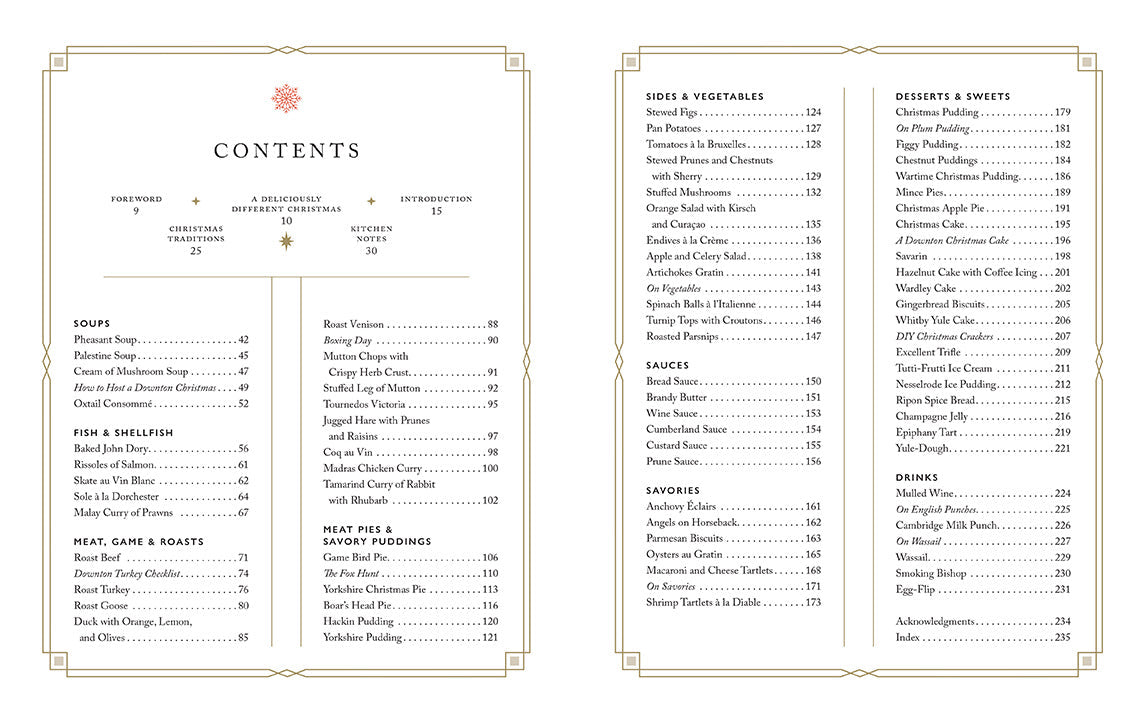 Official Downton Abbey Christmas Cookbook inside page 3