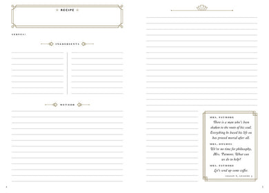 Official Downton Abbey Mrs. Patmore's Recipe Journal inside page 2
