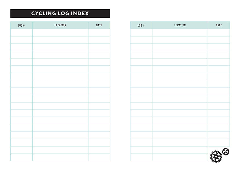 Cyclist's Journal inside page 2