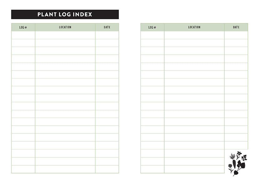 Gardener's Journal inside page 2