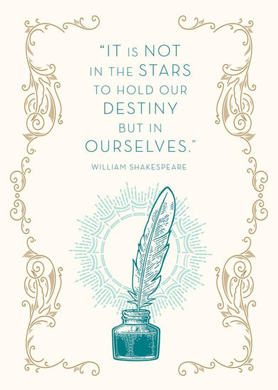 William Shakespeare Destiny Birthday Embellished Card-Fiction: general and literary-買書書 BuyBookBook