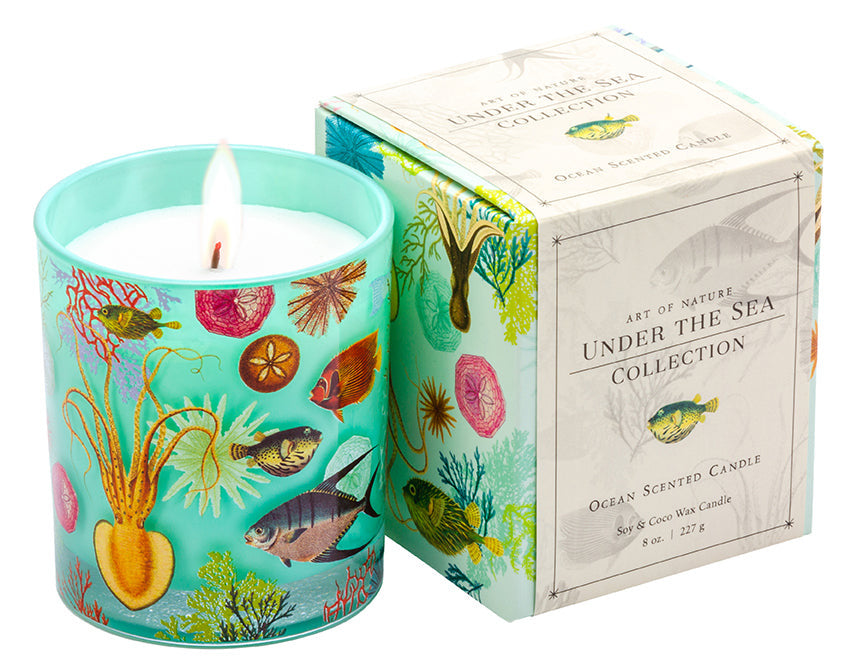 Art of Nature: Under the Sea Scented Glass Candle inside page 2