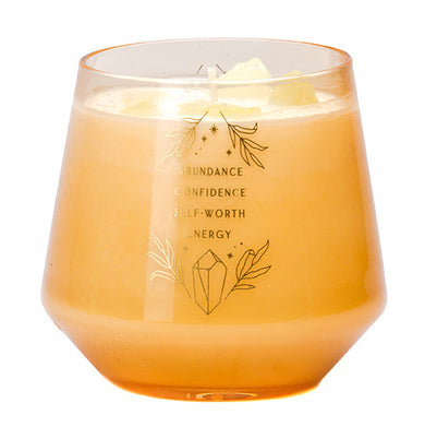 Citrine Crystal Healing Scented Glass Candle inside page 1