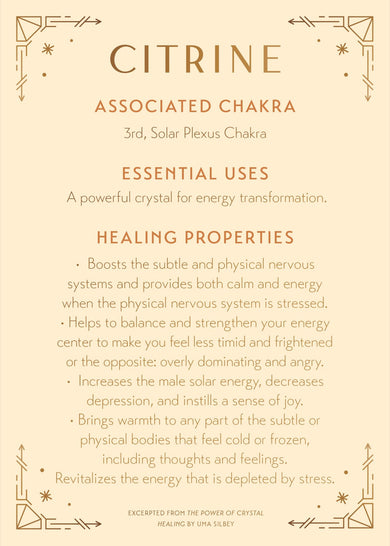 Citrine Crystal Healing Scented Glass Candle inside page 4