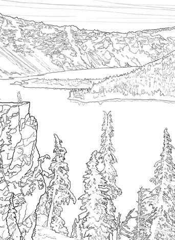 National Parks Postcard Coloring Book inside page 1
