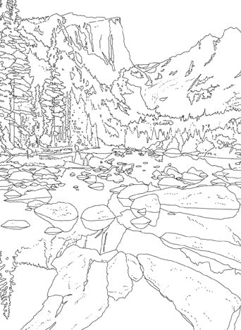 National Parks Postcard Coloring Book inside page 4