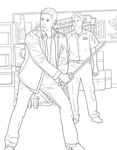Official Supernatural Coloring Book inside page 2
