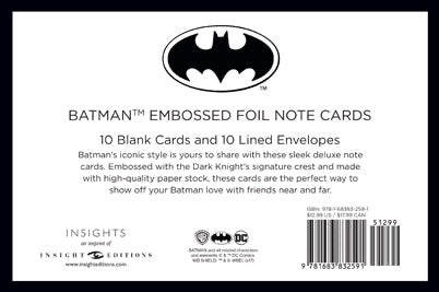 DC Comics: Batman Foil Note Cards (Set of 10) inside page 2