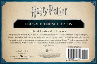 Harry Potter: Hogwarts Foil Note Cards (Set of 10) inside page 2