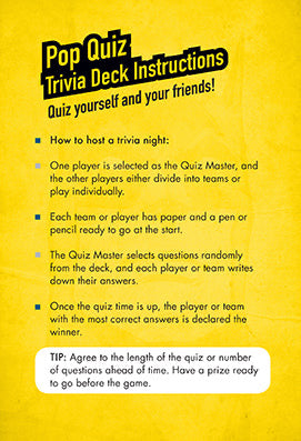 DC Comics: Batman Pop Quiz Trivia Deck inside page 1