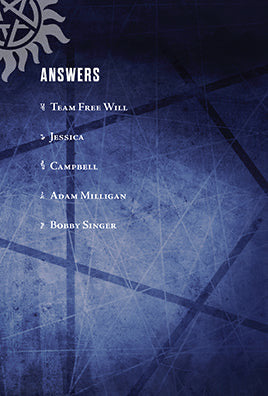 Supernatural Pop Quiz Trivia Deck inside page 2
