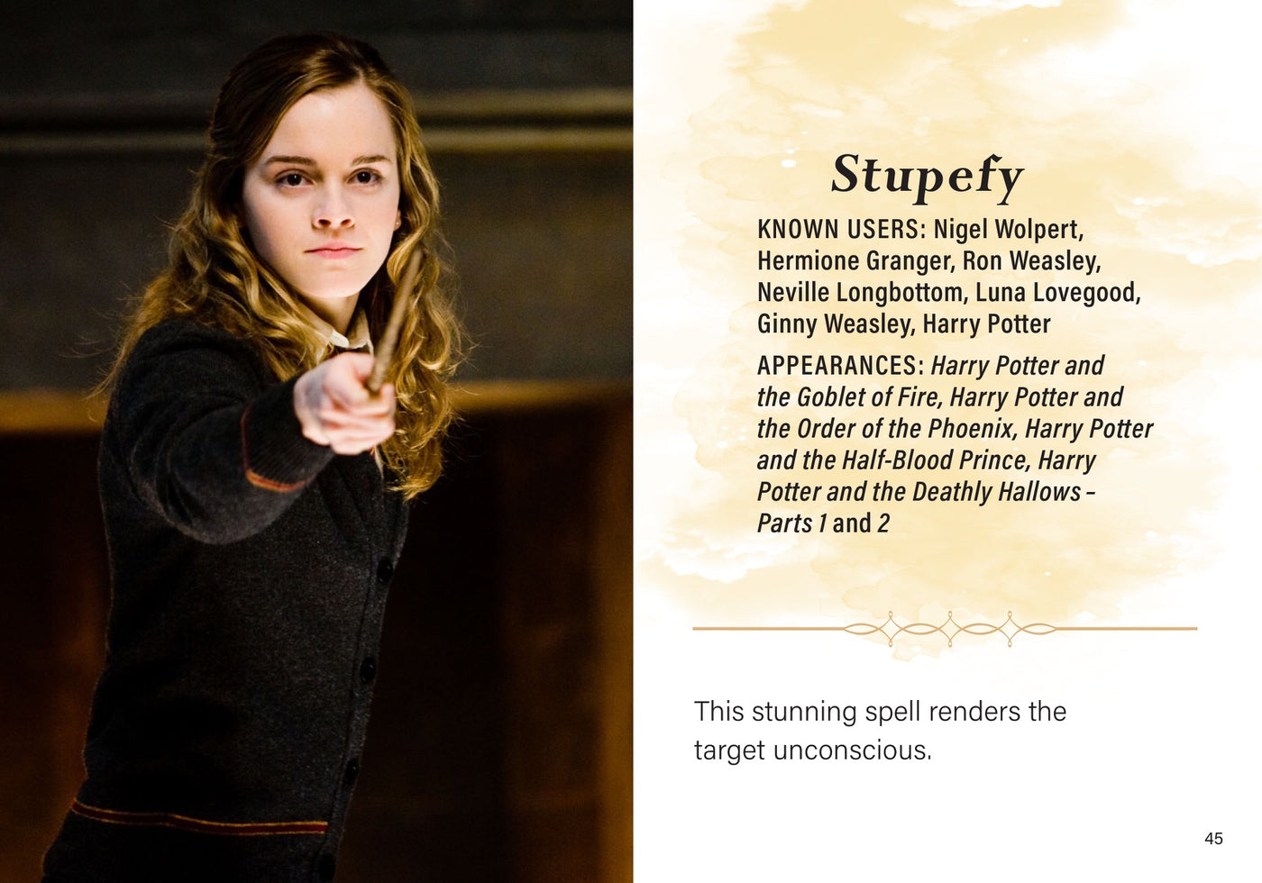 From the Films of Harry Potter: Mini Book of Spells and Charms inside page 3