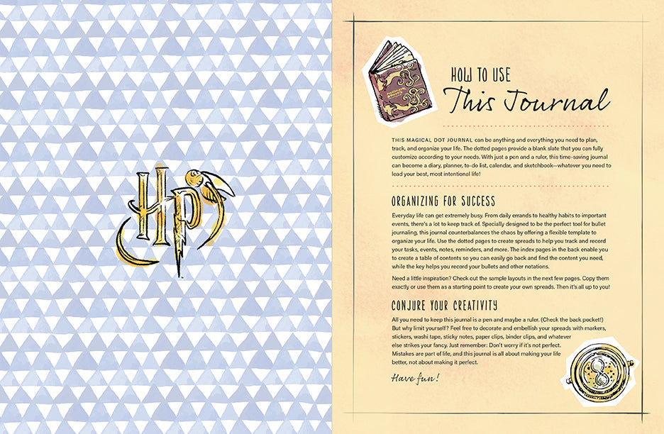 Harry Potter Dot Journal inside page 1