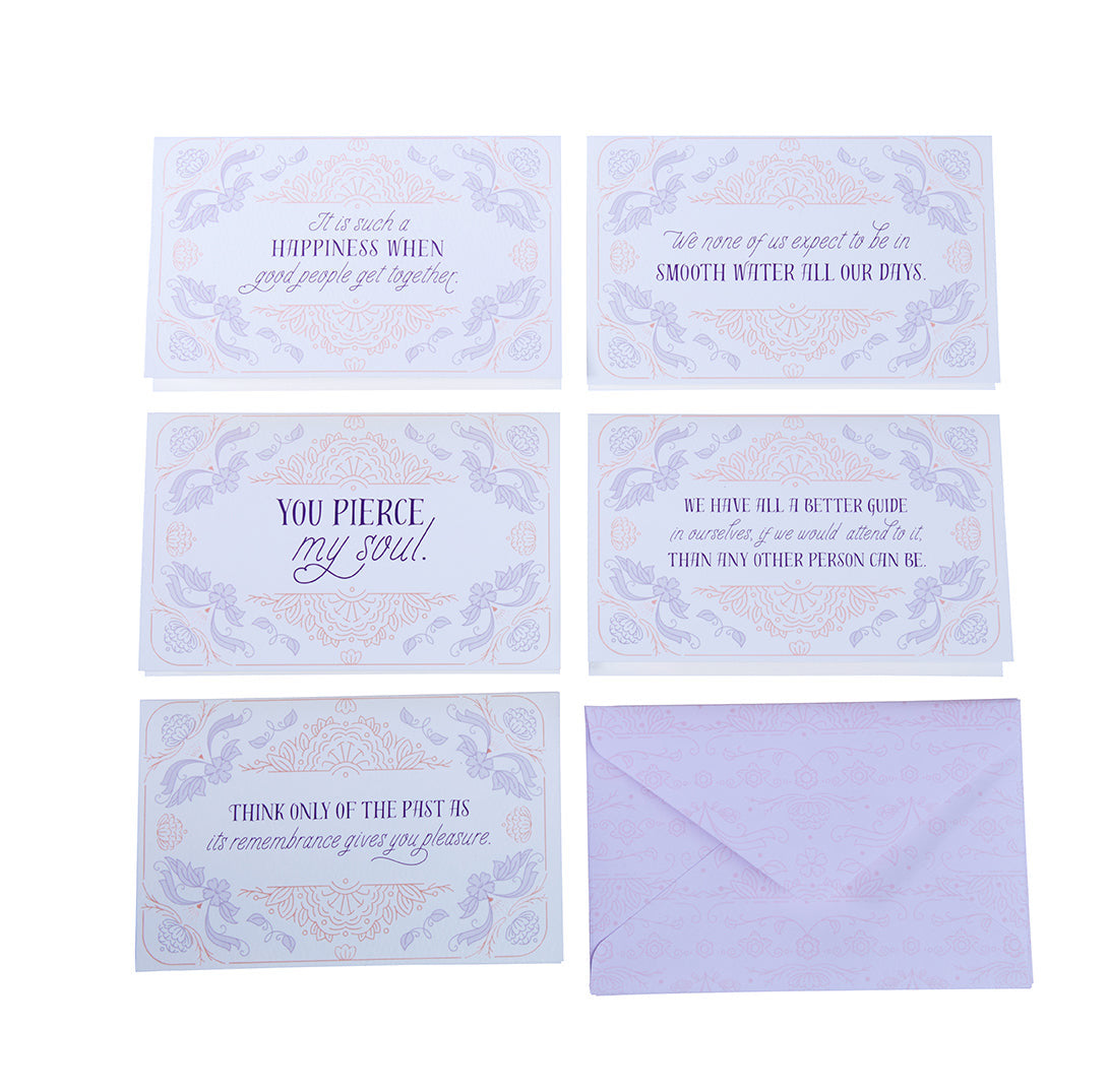 Jane Austen Foil Note Cards inside page 1