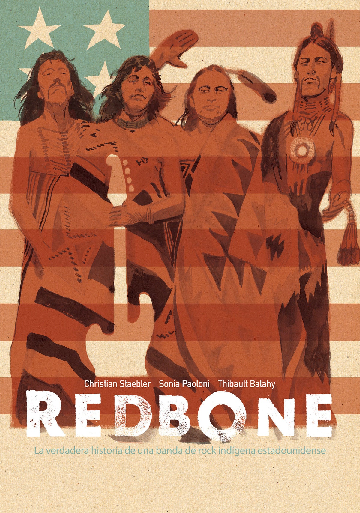 Redbone: la verdadera historia de una banda de rock indígena estadounidense (Redbone: The True Story of a Native American Rock Band Spanish Edition) cover (ISBN 9781684058181)