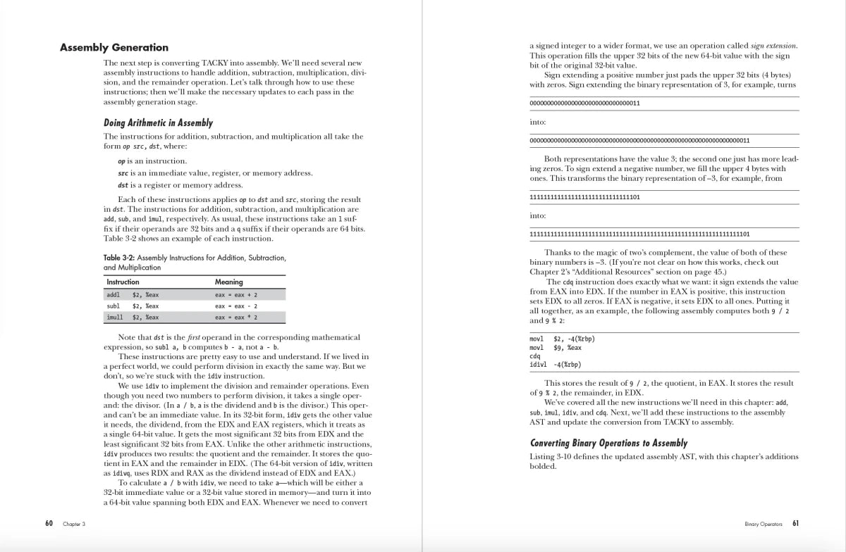 Writing a C Compiler US - Paperback / softback