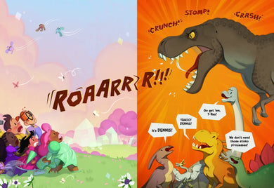 Princesses Versus Dinosaurs CA - Paperback / softback