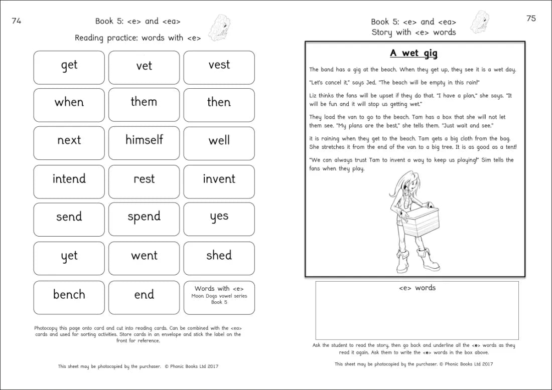 Phonic Books Moon Dogs Set 3 Vowel Spellings Activities US - Paperback / softback