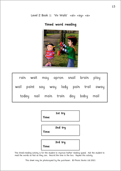 Phonic Books Dandelion Readers Vowel Spellings Level 2 Viv Wails Activities US - Paperback / softback