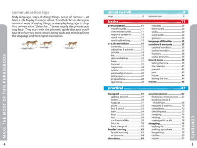 Lonely Planet Swahili Phrasebook & Dictionary inside page 1