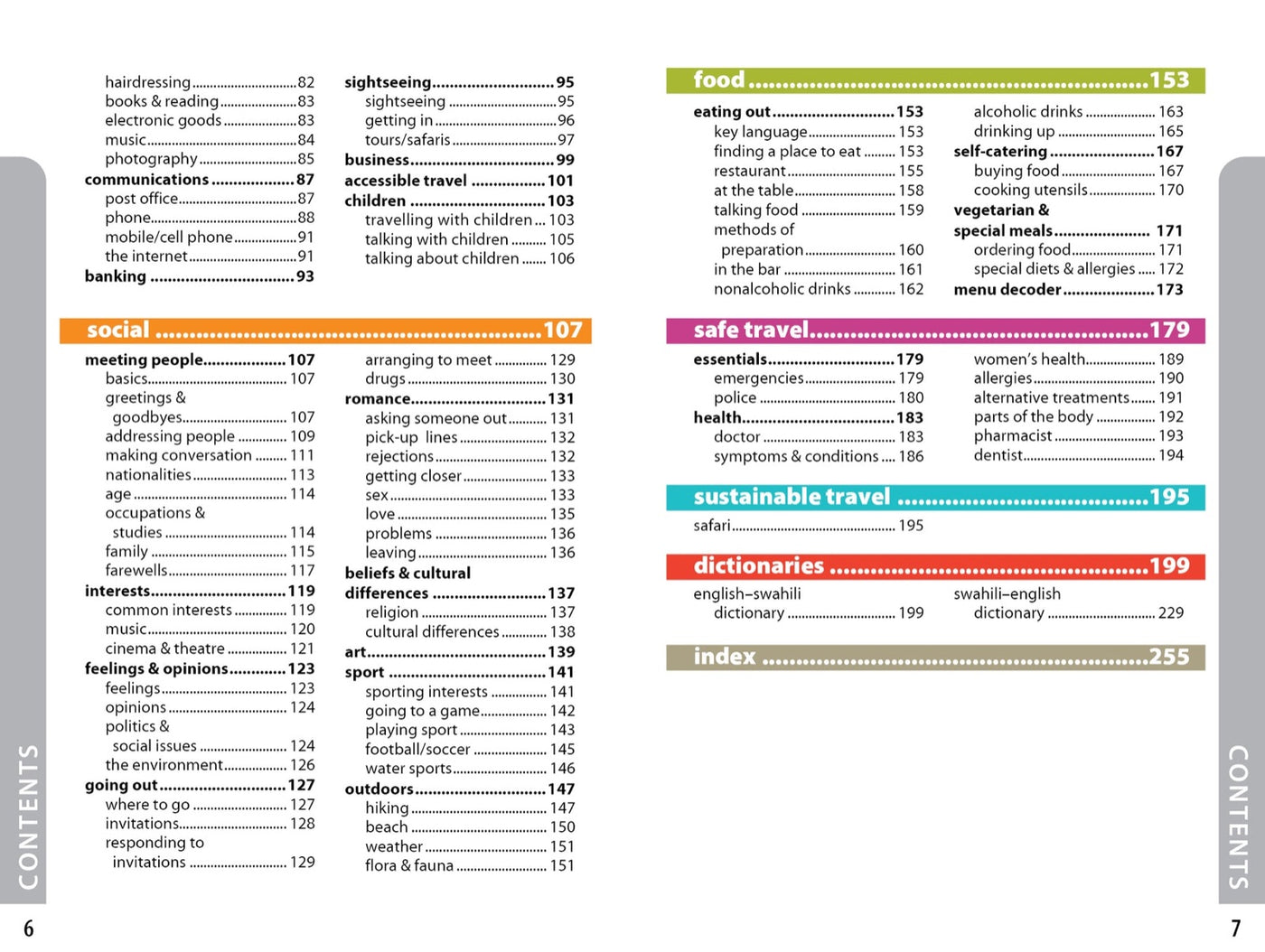 Lonely Planet Swahili Phrasebook & Dictionary inside page 2