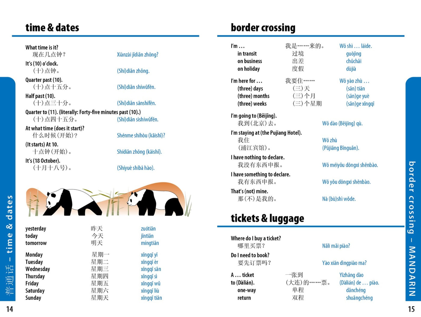 Lonely Planet China Phrasebook & Dictionary inside page 5