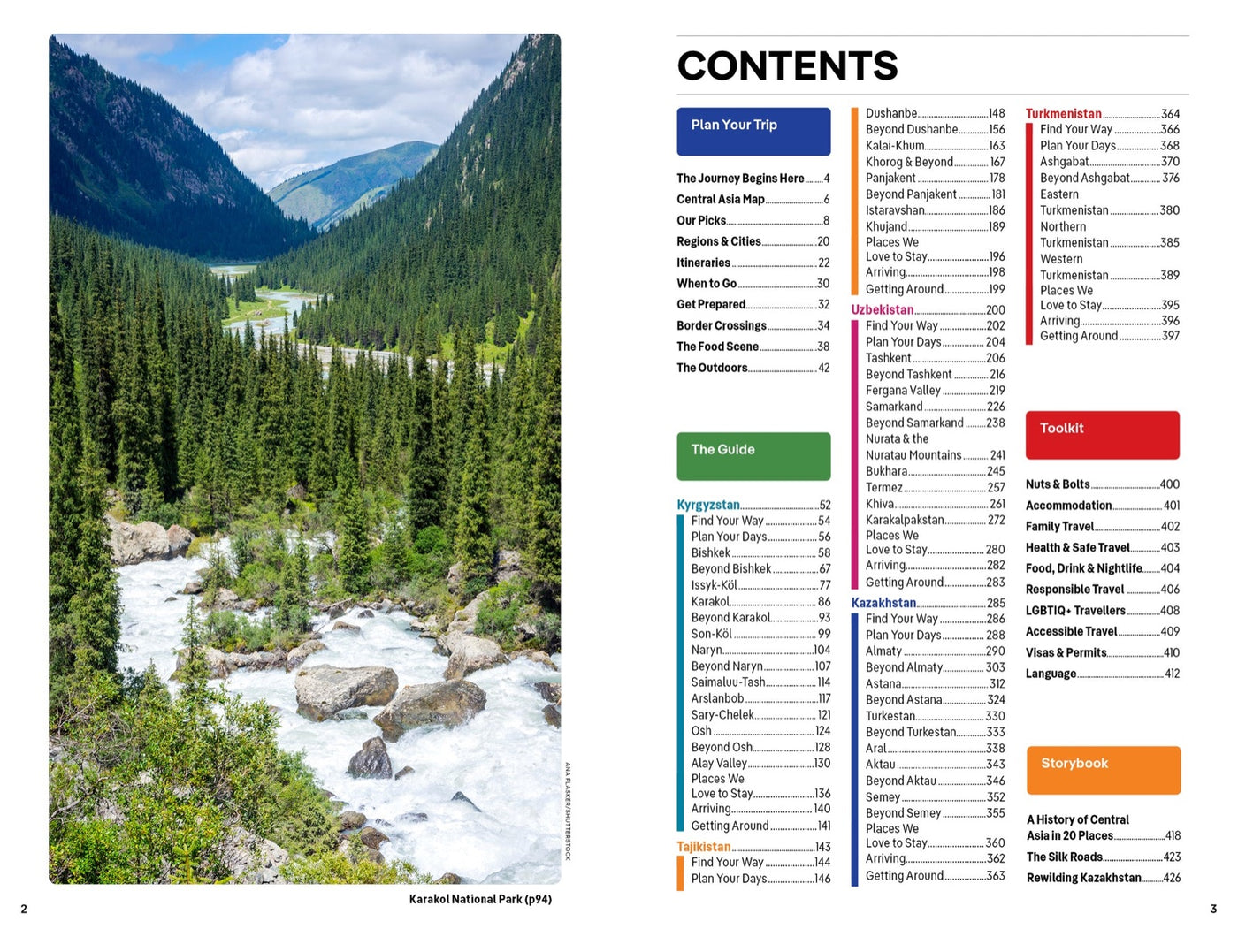 Lonely Planet Central Asia inside page 1