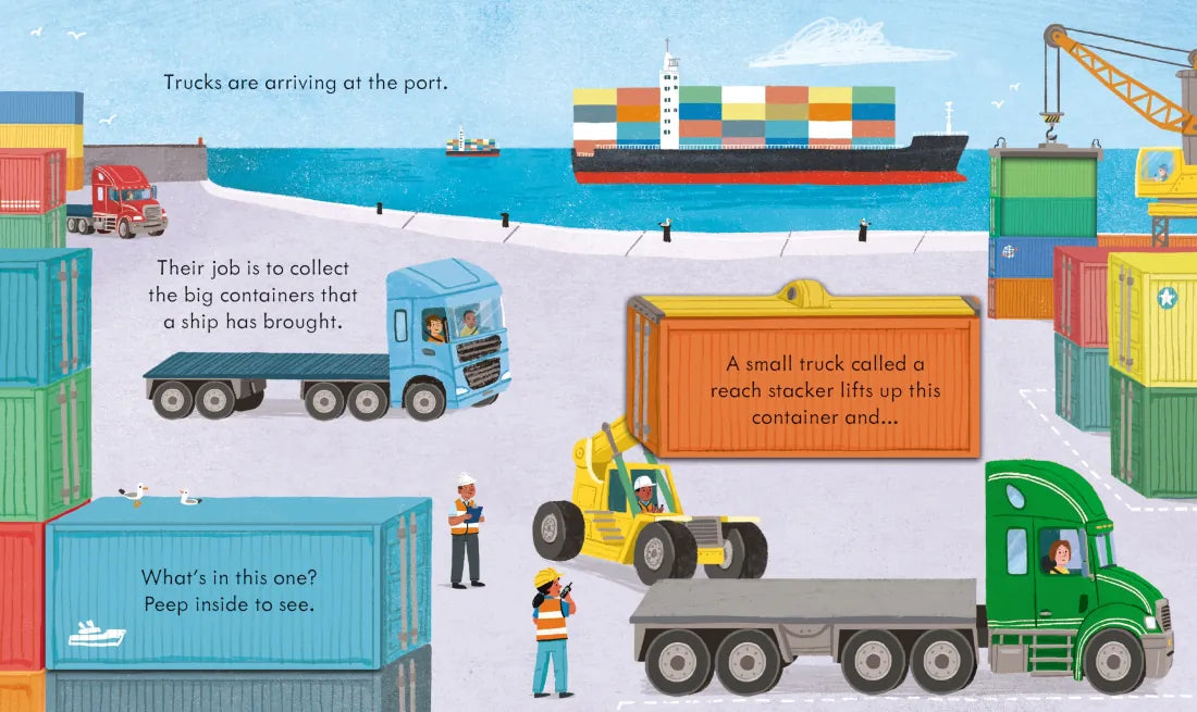 Peep Inside How a Truck Works GB - Board book
