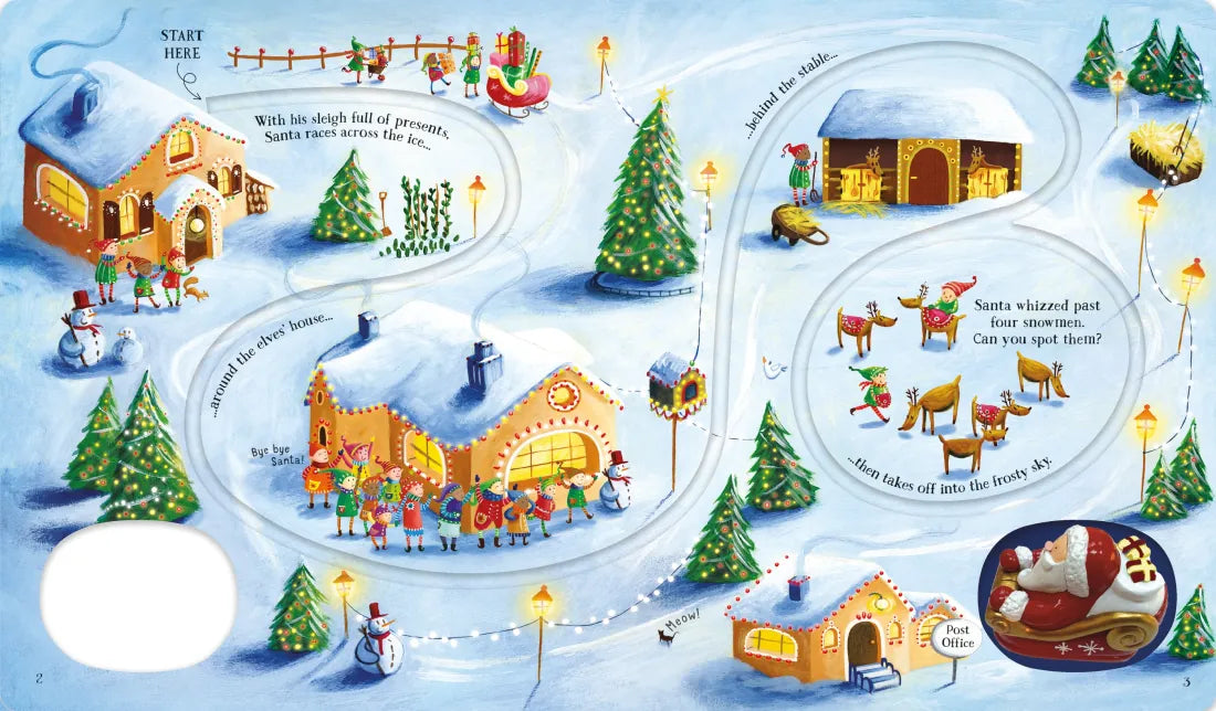 Wind-Up Santa's Sleigh GB - Board book
