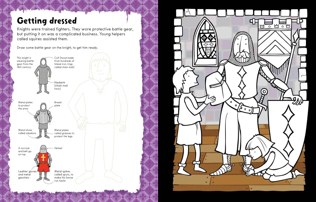 Knights and Castles Colouring and Activity Book GB - Paperback / softback