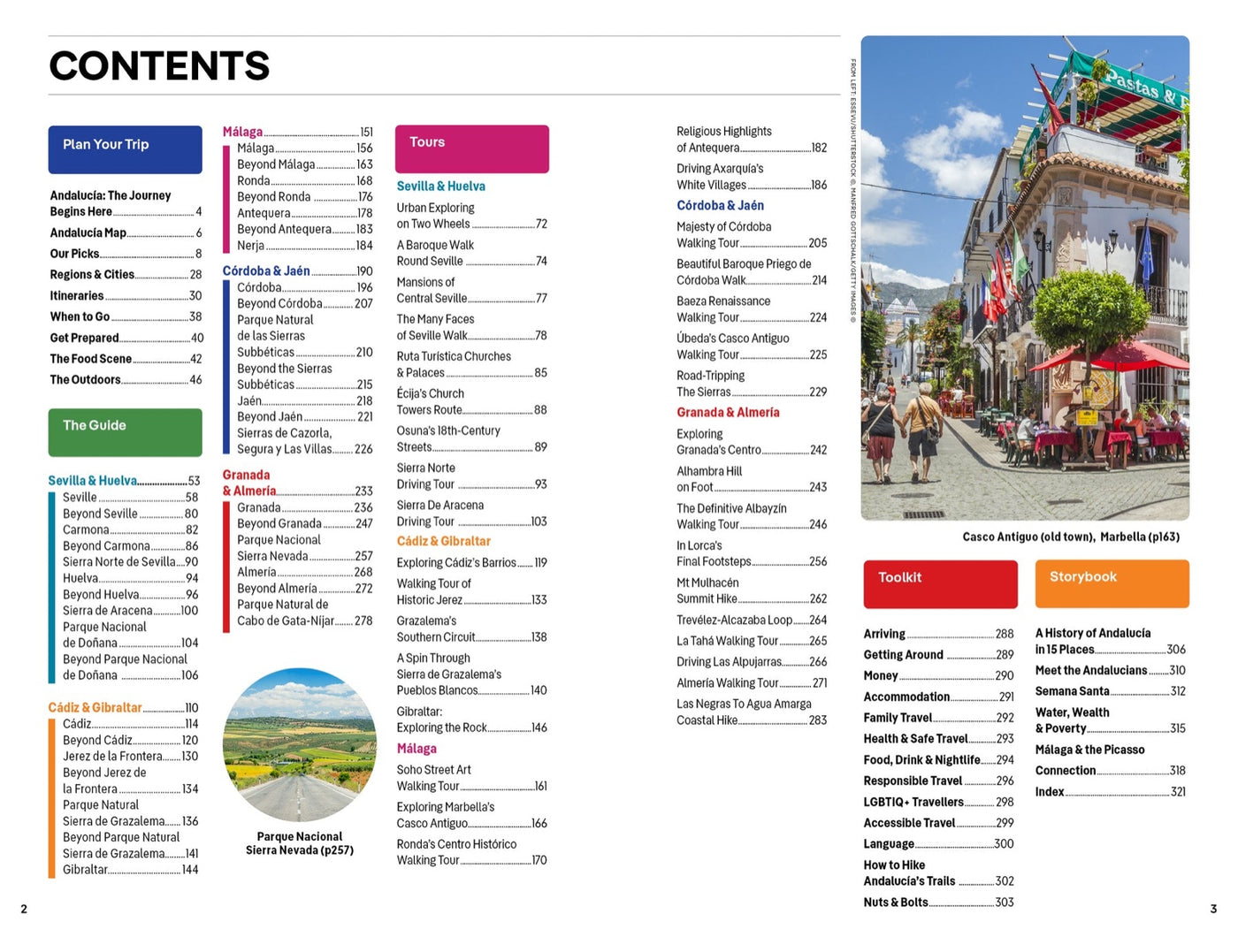 Lonely Planet Andalucia inside page 1