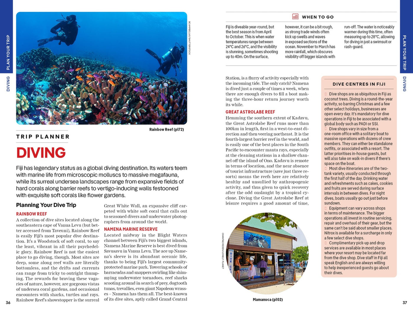 Lonely Planet Fiji inside page 9