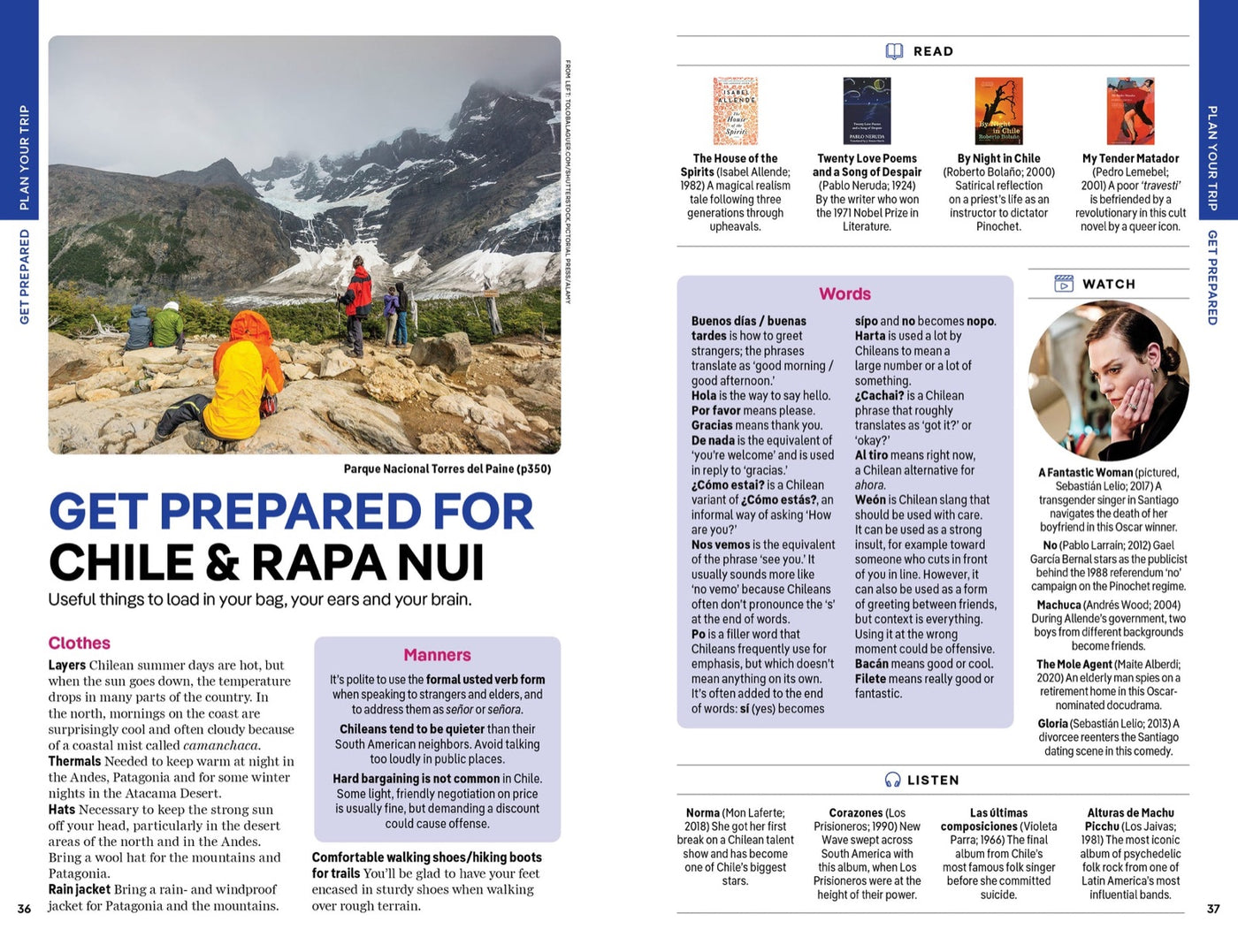 Lonely Planet Chile & Rapa Nui (Easter Island) inside page 7