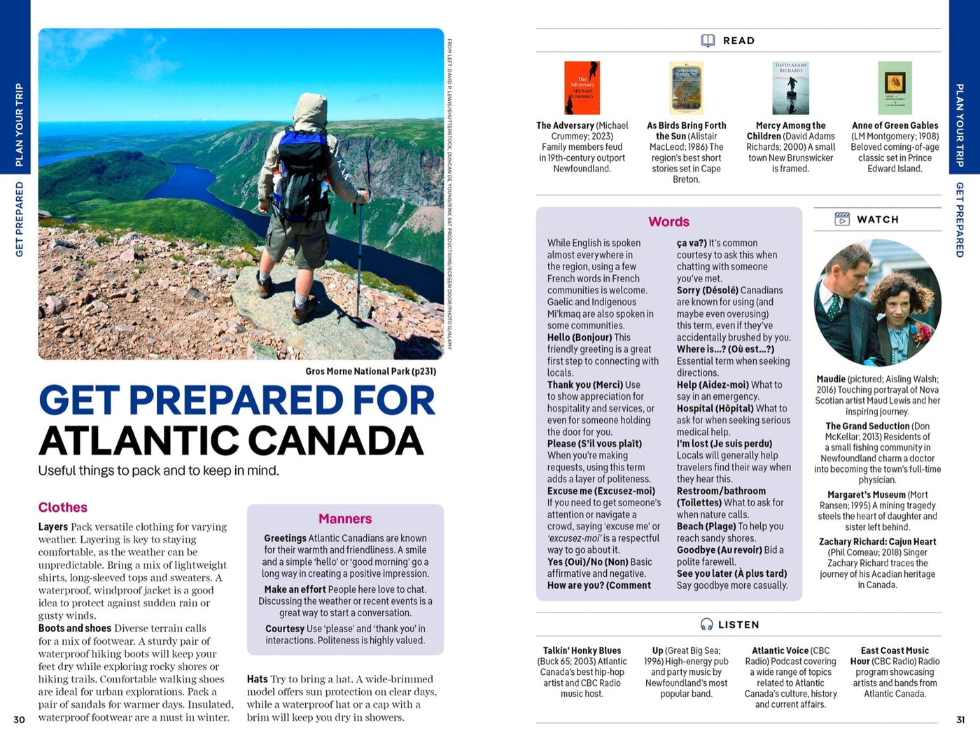 Lonely Planet Atlantic Canada inside page 6
