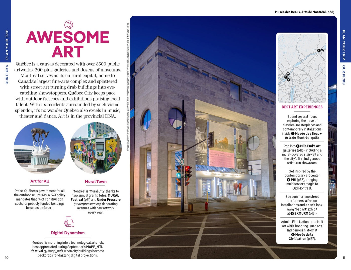 Lonely Planet Montreal & Quebec City inside page 2