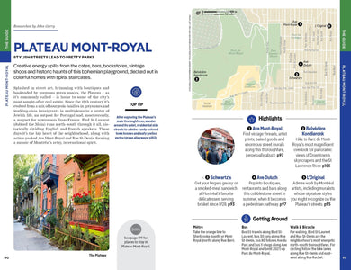 Lonely Planet Montreal & Quebec City inside page 9