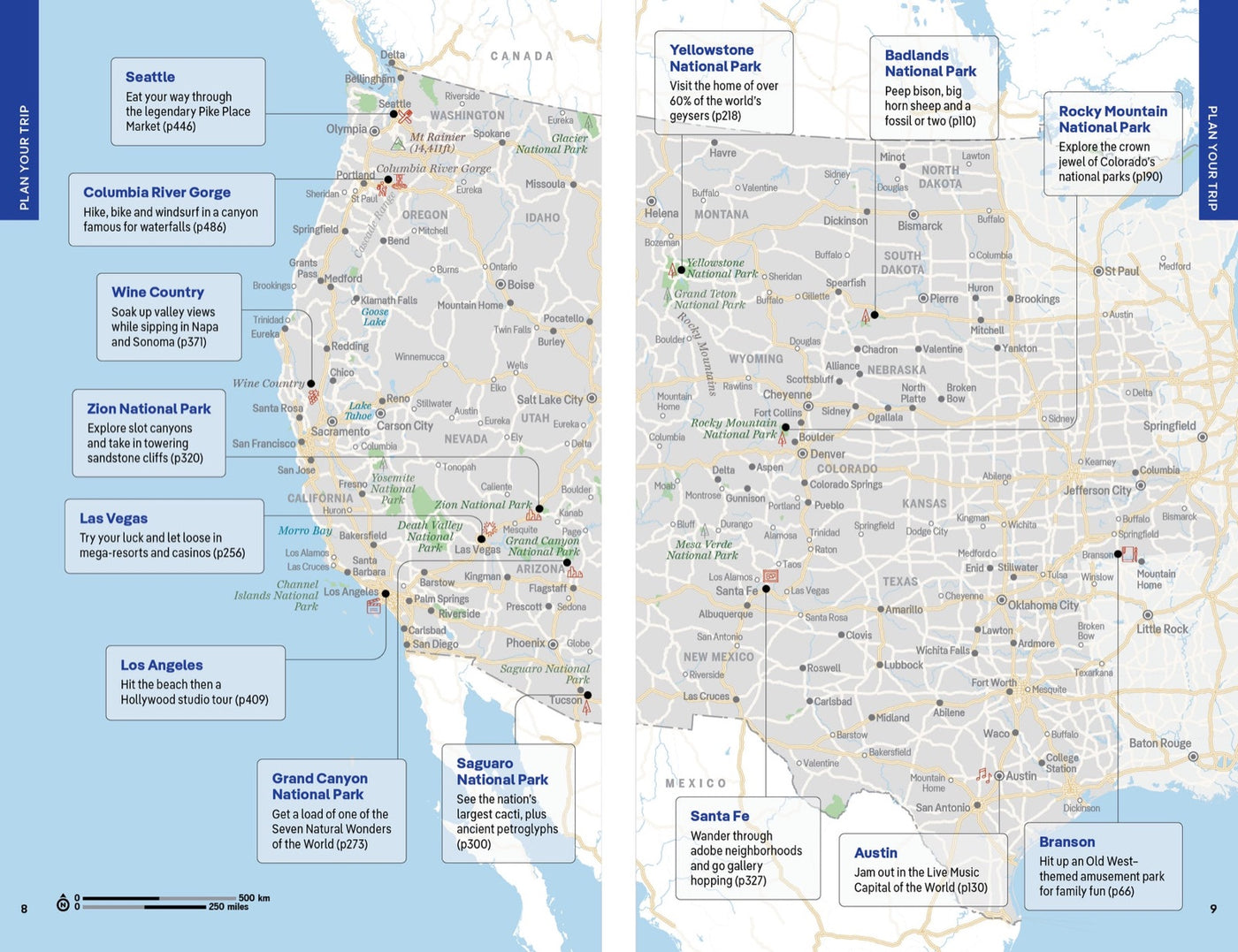 Lonely Planet Western USA inside page 2