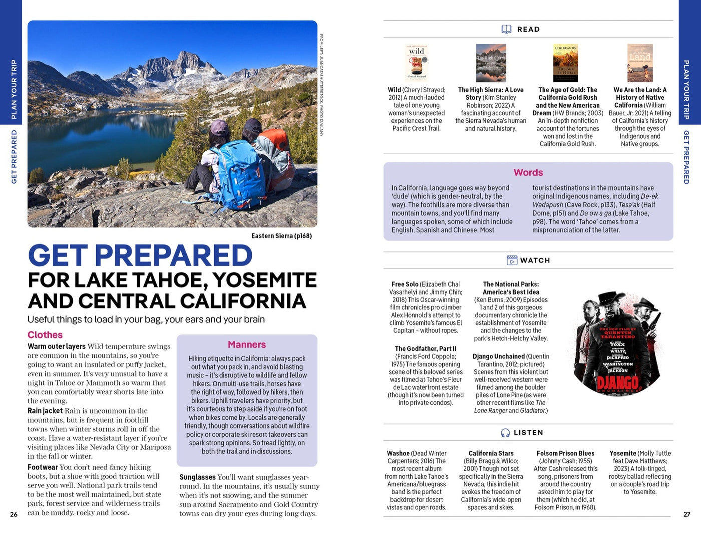 Lonely Planet Lake Tahoe, Yosemite and Central California inside page 6