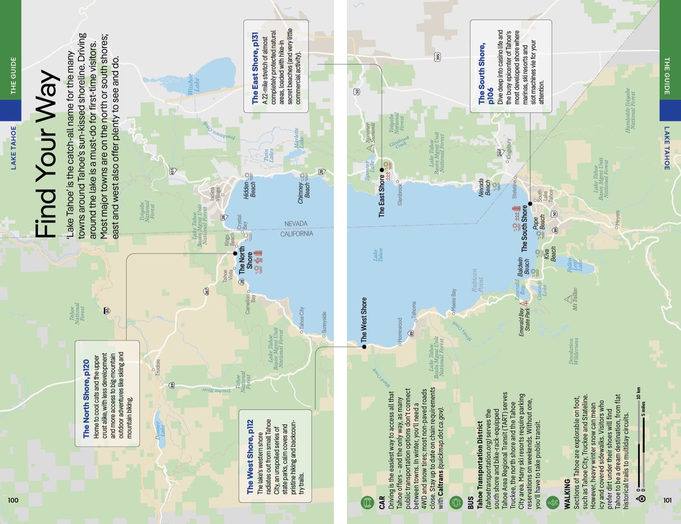 Lonely Planet Lake Tahoe, Yosemite and Central California inside page 10