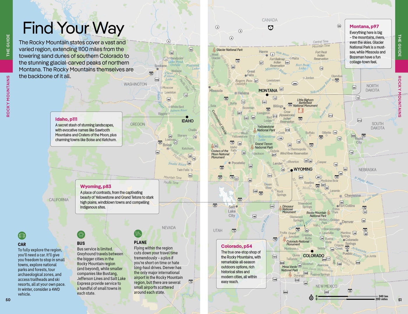 Lonely Planet American Rockies inside page 10
