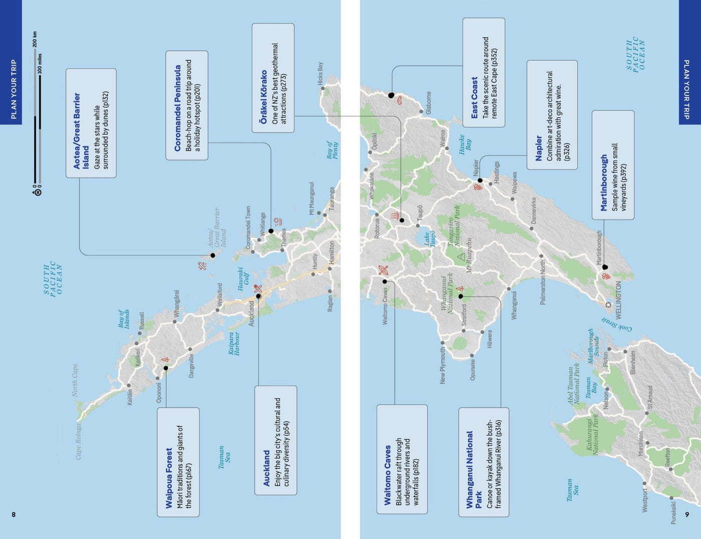 Lonely Planet New Zealand's North Island inside page 3